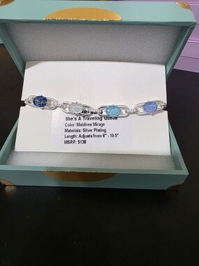Silver Plated Jewel Candy Bracelet - Maldives Mirage